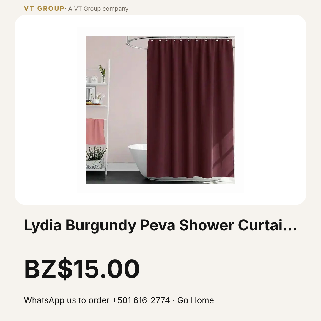 Lydia Burgundy 13pc PEVA Shower Curtain Set 70x72