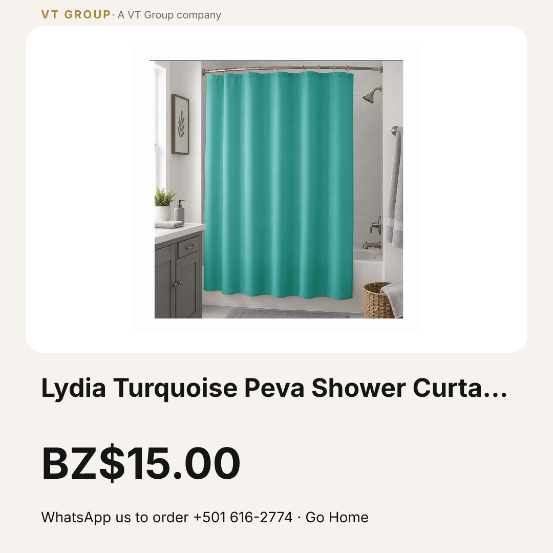 Lydia Turquoise 13pc PEVA Shower Curtain Set 70x72
